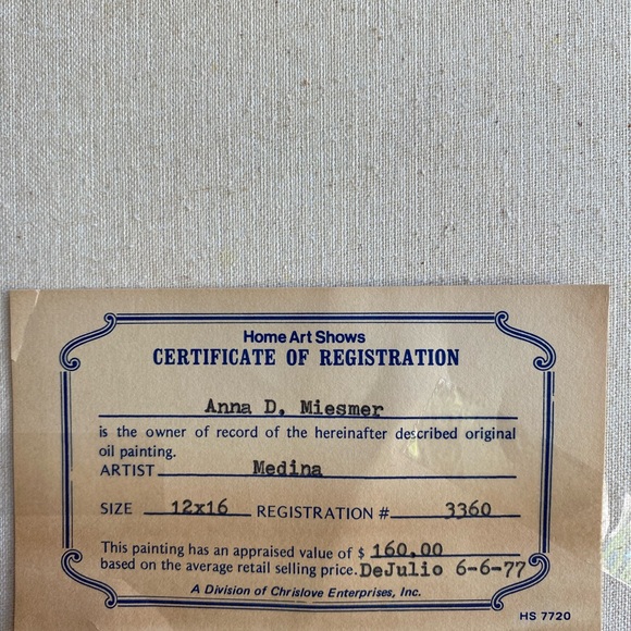 Vintage original landscape oil painting - Picture 5 of 8